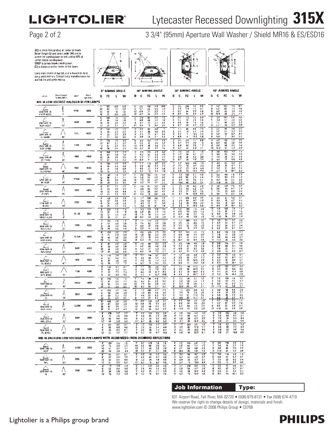 Lightolier 315X specifications Lytecaster Recessed Downlighting  